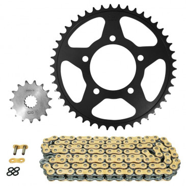KIT CHAINE ADAPTABLE SUZUKI 650 SFV GLADIUS 2009>2016 520 15x46 (DIAM COURONNE 87/110/10.5) (DEMULTIPLICATION ORIGINE) -AFAM- 5400598037931