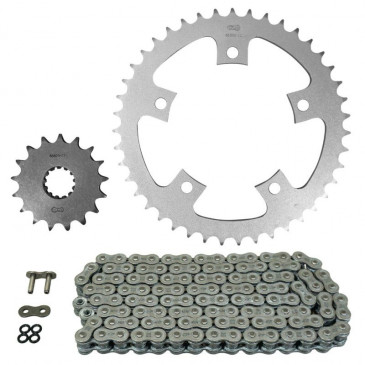 KIT CHAINE ADAPTABLE TRIUMPH 800 T100 BONNEVILLE 2001>2006 525 17x43 (DIAM COURONNE 120/140/10.5) (DEMULTIPLICATION ORIGINE) -AFAM- 5400598051098
