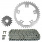 KIT CHAINE ADAPTABLE TRIUMPH 800 T100 BONNEVILLE 2001>2006 525 17x43 (DIAM COURONNE 120/140/10.5) (DEMULTIPLICATION ORIGINE) -AFAM- 5400598051098
