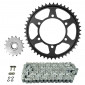 KIT CHAINE ADAPTABLE YAMAHA 600 FZ6 S FAZER 2004>2007, FZ6 S FAZER ABS 2006>2007 530 16x46 (DIAM COURONNE 110/130/10.25) (DEMULTIPLICATION ORIGINE) -AFAM- 5400598034596