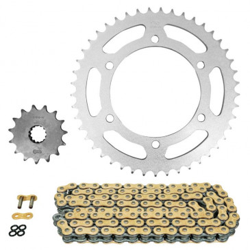 KIT CHAINE ADAPTABLE YAMAHA 660 XT R 2004>2016 520 15x45 (DIAM COURONNE 125/145/10.5) (DEMULTIPLICATION ORIGINE) -AFAM- 5400598034916