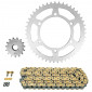 KIT CHAINE ADAPTABLE YAMAHA 660 MT03 2006>2013 520 15x47 (DIAM COURONNE 125/145/10.5) (DEMULTIPLICATION ORIGINE) -AFAM- 5400598034893