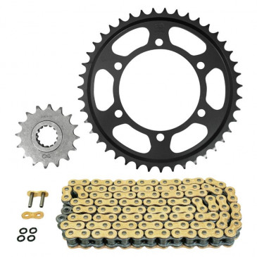 KIT CHAINE ADAPTABLE YAMAHA 1000 YZF R1 1998>2003 530 16x43 (DIAM COURONNE 110/130/10.25) (DEMULTIPLICATION ORIGINE) -AFAM- 5400598035388