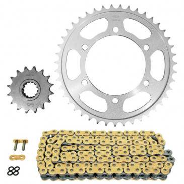 CHAIN AND SPROCKET KIT FOR YAMAHA 700 MT07 ABS 2014>2017, MT07 A-U ABS 2018>2020 525 16x43 (REAR SPROCKET Ø 110/130/10.5) (OEM SPECIFICATIONS) -AFAM- 5400598035005