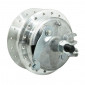 WHEEL HUB FOR MOPED PEUGEOT 103 -FRONT - 36 spokes- WITH DRUM BRAKING PLATE + AXLE -SELECTION P2R-