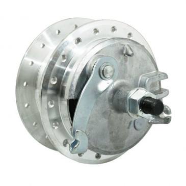 MOYEU ROUE CYCLO ADAPTABLE PEUGEOT 103 AVANT 36 TROUS AVEC FLASQUE + AXE -SELECTION P2R- 3700948187739