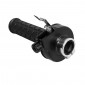 THROTTLE HANDLE FOR MOPED - DOMINO TYPE M77 - BLACK STEEL -SELECTION P2R- 3700948193976