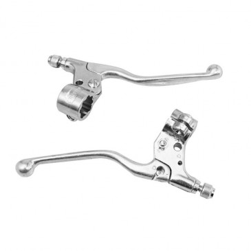 LEVIER/POIGNEE DE FREIN CYCLO ALU LONG M90 POLI (PAIRE) -SELECTION P2R- 3700948194034