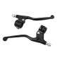 LEVERS KIT FOR MOPED - ALU BLACK LONG M90 (PAIR) -SELECTION P2R-