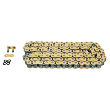 CHAIN FOR MOTORBIKE- AFAM 520 114 LINKS XS-RING SUPER REINFORCED GOLD (A520XSR-G 114L)