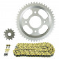 CHAIN AND SPROCKET KIT FOR MASH 125 BLACK SEVEN 2017>2019 13x46 (OEM SPECIFICATIONS) -AFAM-