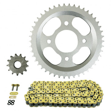 CHAIN AND SPROCKET KIT FOR MASH 125 BLACK SEVEN 2017>2019 13x46 (OEM SPECIFICATIONS) -AFAM-