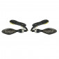 CLIGNOTANT MOTO AVOC MINI SAKA 12 LEDS ORANGE BASE ALU FUME/NOIR (L 73mm / H 22mm / L 23mm) (HOMOLOGUE CE) (PAIRE) 3700948167304