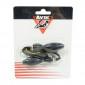 CLIGNOTANT MOTO AVOC MINI SAKA 12 LEDS ORANGE BASE ALU FUME/NOIR (L 73mm / H 22mm / L 23mm) (HOMOLOGUE CE) (PAIRE) 3700948167304