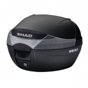 TOP CASE SHAD SH33 BLACK 33L WITH MOUNTING PLATE- (CAPACITY: 1 FULL FACE HELMET + ACCESSORIES) (L43xH31xP42cm) (D0B33200)