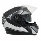 HELMET-FULL FACE ADX XR3 FEELING BLACK/SILVER/GREY - MATT L (DOUBLE VISORS)