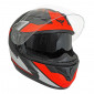 HELMET-FULL FACE ADX XR3 FEELING BLACK/SILVER/RED - MATT M (DOUBLE VISORS)