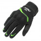 GLOVES-SPRING/SUMMER ADX VISTA WITH KNUCLE ARMOR- BLACK/KAWA GREEN EURO 8 (S) (APPROVED EN 13594:2015)