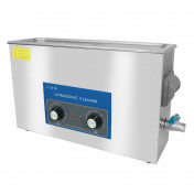 CLEANER TUB - ANALOGIC PROFESSIONAL ULTRASONIC - 10L 240 WATTS WITH OUTLET TAP (505x135x150mm) -SPECIAL FOR CARBURETTORS RAILS OF MAX 9cm Wd..