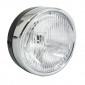 PHARE/PROJECTEUR CYCLO ADAPTABLE PEUGEOT/MBK ROND DIAM 140mm NOIR AVEC CASQUETTE CHROMEE (BA20d) -SELECTION P2R- 3701213420797