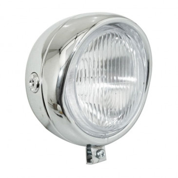 HEADLIGHT FOR MOPED PEUGEOT/MBK Ø 135mm CHROME WITH CAP (BA20d) -SELECTION P2R- 3701213421954