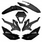 FAIRINGS/BODY PARTS FOR 50cc MOTORBIKE BETA 50 RR 2012> BLACK (7 PARTS KIT) -P2R-