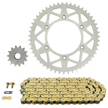 KIT CHAINE ADAPTABLE KTM 250 SXF 2017>2020 520 14X51 (DIAM COURONNE 125/150/8.5) (DEMULTIPLICATION ORIGINE) -AFAM- 5400598049286