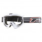 MASQUE/LUNETTES CROSS PROGRIP 3301 NASWA BLANC ECRAN TRANSPARENT ANTI-RAYURES/ANTI-BUEE