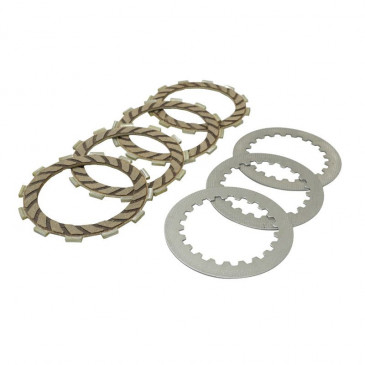 CLUTCH DISC FOR 50cc MOTORBIKE APRILIA 50 RS 2006>2010, 50 RS4 2011>2015, 50 RX 2006>2016 / BULTACO 50 LOBITO 1999>2013 / RIEJU 50 SM DRT 2002> (F1475AC) (OE STANDARD KIT) -NEWFREN- 8025832088653