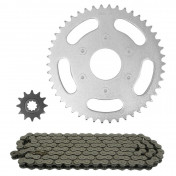 CHAIN AND SPROCKET KIT FOR APRILIA 50 RED ROSE CLASSIC 1992>2005 415 46x12 (OEM SPECIFICATIONS) -TOP PERFORMANCES-
