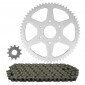 KIT CHAINE ADAPTABLE MALAGUTI 50 XSM MOTARD 2007>2008 420 60x11 (DEMULTIPLICATION D'ORIGINE) -TOP PERFORMANCES- 3700948222744