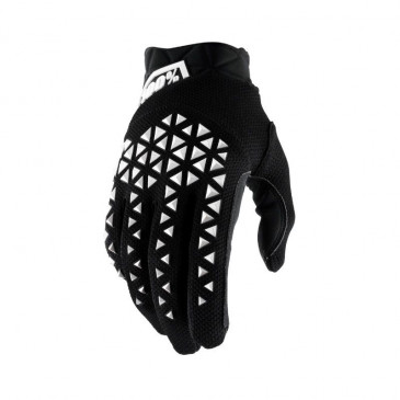 GLOVES - 100% AIRMATIC BLACK/WHITE EURO 10 (L) (APPROVED EN 13594:2015) 0841269184052