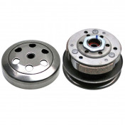 EMBRAYAGE SCOOT ADAPTABLE MBK 50 BOOSTER, NITRO/YAMAHA 50 BWS, AEROX/APRILIA 50 SR/MALAGUTI 50 F12 (DIAM 107 AVEC POULIE + CLOCHE) -P2R- 3700948064443
