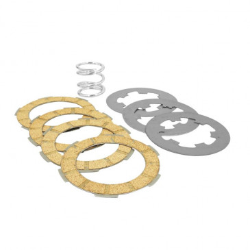 DISQUE D'EMBRAYAGE SCOOT ADAPTABLE PIAGGIO 50-90 VESPA, 125 PK (TYPE ORIGINE) (KIT 7 PIECES) -TOP PERFORMANCES- 3700948221655