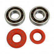 BEARING FOR CRANKSHAFT+SEALS FOR SCOOT P2R FOR MBK 50 BOOSTER, NITRO/YAMAHA 50 BWS, AEROX/APRILIA 50 SR/CPI 50 ARAGON/GENERIC 50 IDEO/KEEWAY 50 FOCUS (KIT 6204 TPI POLYAMID C4/RACING RED SEAL) 3701213416158