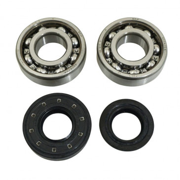 ROULEMENT D'EMBIELLAGE + JOINT SCOOT P2R ADAPTABLE MBK 50 BOOSTER, NITRO/YAMAHA 50 BWS, AEROX/APRILIA 50 SR/CPI 50 ARAGON/GENERIC 50 IDEO/KEEWAY 50 FOCUS (KIT 6204 SKF ACIER C4/JOINT NITRILE) 3701213410378
