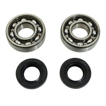 BEARING FOR CRANKSHAFT+SEALS FOR 50CC MOTORBIKE P2R FOR DERBI 50 SENDA, GPR/GILERA 50 SMT, RCR (ENGINE EURO 2 + EURO 3) (KIT 6204 FAG STEEL C3/NITRILE SEAL) 3701213406098