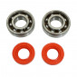 BEARING FOR CRANKSHAFT+SEALS FOR 50CC MOTORBIKE P2R FOR DERBI 50 SENDA, GPR/GILERA 50 SMT, RCR (ENGINE EURO 2 + EURO 3) (KIT 6204 SKF POLYAMID C4/RACING RED SEAL) 3701213422753