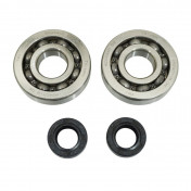 BEARING FOR CRANKSHAFT+SEALS FOR MOPED PEUGEOT 50 FOX (KIT SC04A47CS TPI STEEL C4/NITRILE SEAL) - P2R