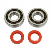 BEARING FOR CRANKSHAFT+SEALS FOR SCOOT P2R FOR PEUGEOT 50 LUDIX, SPEEDFIGHT 3, JET FORCE, KISBEE/DJANGO 2STROKE (KIT 6204 TPI POLYAMID C4/RED RACING SEAL) 3701213422784