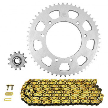KIT CHAINE ADAPTABLE GAS GAS 50 ROOKIE SM 2001>2005 420 12x52 (DIAM COURONNE 105/125/8.5) (DEMULTIPLICATION ORIGINE) -AFAM- 5400598053450