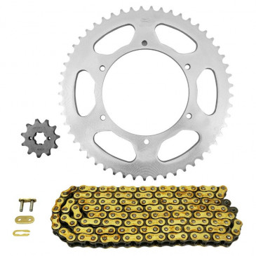 CHAIN AND SPROCKET KIT FOR DERBI 50 GPR 2010>2017 420 11x53 (Ø SPROCKET 108/123/6.5) (OEM SPECIFICATIONS) -AFAM-