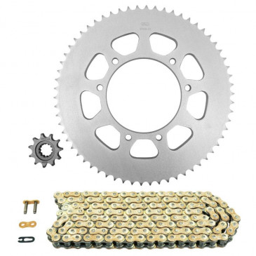 KIT CHAINE ADAPTABLE HM 50 CRE BAJA 2003>2016 / VENT 50 BAJA 2018> 428 11x62 (DIAM COURONNE 105/125/8.5) (DEMULTIPLICATION ORIGINE) -AFAM- 5400598055072