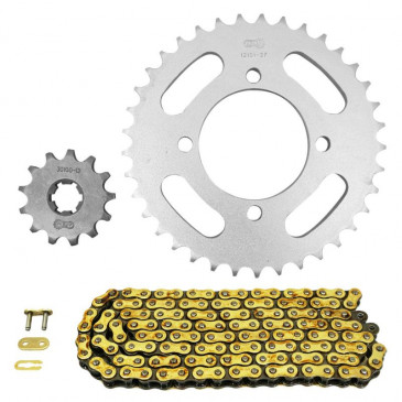 KIT CHAINE ADAPTABLE YAMAHA 50 TT R E 2006>2020 420 13x37 (DIAM COURONNE 64/80/8.5) (DEMULTIPLICATION ORIGINE) -AFAM- 5400598033155