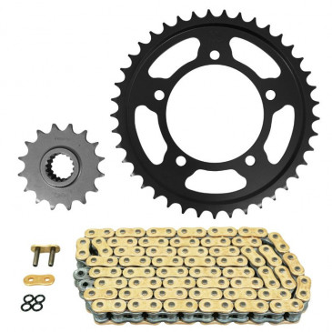 KIT CHAINE ADAPTABLE APRILIA 1000 RSV4 2015>2020, RSV4 RF RACING FACTORY 2015>2018, RSV4 RR 2015>2020 525 16x41 (DIAM COURONNE 100/120/10.25) (DEMULTIPLICATION ORIGINE) -AFAM- 5400598043017