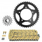 CHAIN AND SPROCKET KIT FOR APRILIA 900 SHIVER 525 2017>2020 - 16x44 (Ø SPROCKET 100/120/10.25) (OEM SPECIFICATIONS) -AFAM-