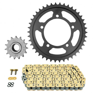 CHAIN AND SPROCKET KIT FOR APRILIA 1100 TUONO 2015> 525 15x42 (Ø SPROCKET 100/120/10.25) (OEM SPECIFICATIONS) -AFAM- 5400598043048