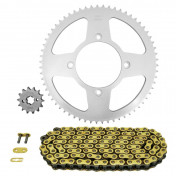 CHAIN AND SPROCKET KIT FOR BETA 125 RR LC 2010>2020 428 14x63 (Ø SPROCKET 100/120/8.5/16) (OEM SPECIFICATIONS) -AFAM-