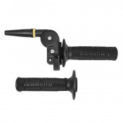 THROTTLE HANDLE FOR MOTORBIKE - CROSS/OFF ROAD DOMINO 2122 - SHORT STROKE - BLACK 8033900034662