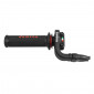 POIGNEE DE GAZ MOTO ON ROAD DOMINO KRR 03 TIRAGE RAPIDE 4T PUSH-PULL ALU AVEC REVETEMENT NOIR/ROUGE (DOUBLE CABLES)